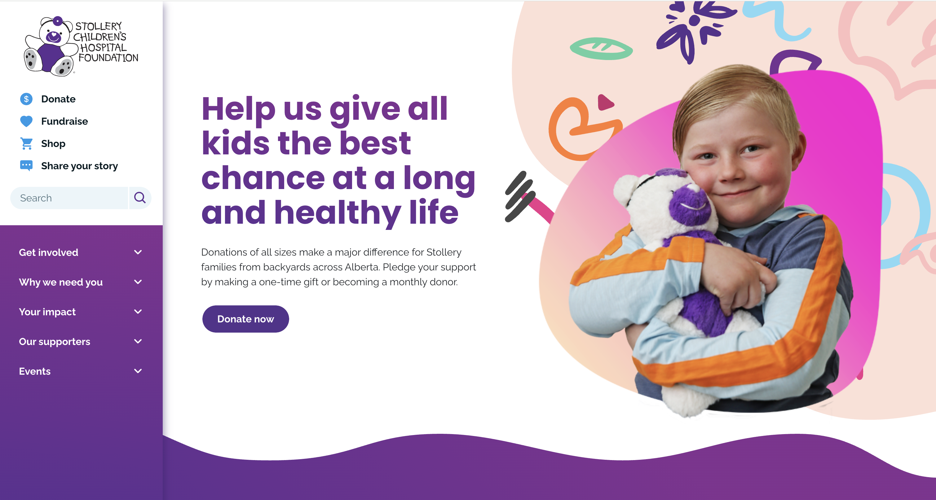 Stollery Children's Hospital website